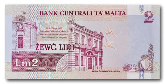 World Coins - Malta, 2 liri 1989