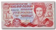 World Coins - Falkland Islands, 5 pounds 1983