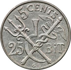 World Coins - Danish West Indies, 5 cents 1905