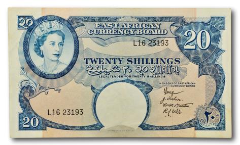 World Coins - East Africa, 20 shillings 1958-1960