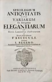 World Coins - Begero, L. (1692): Spicilegium Antiqvitatis Sive Variarum (....)