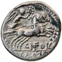 Ancient Coins - Denarius 117/116 BC (scarce type!)