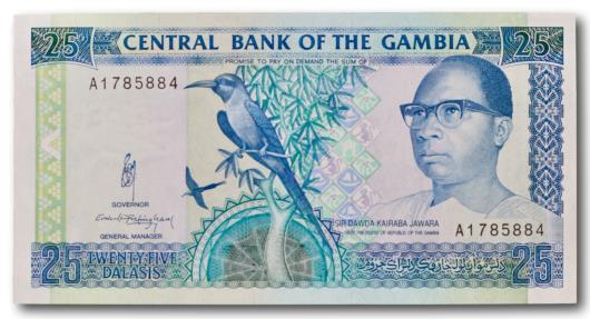 World Coins - Gambia, 25 dalasis 1989-1991