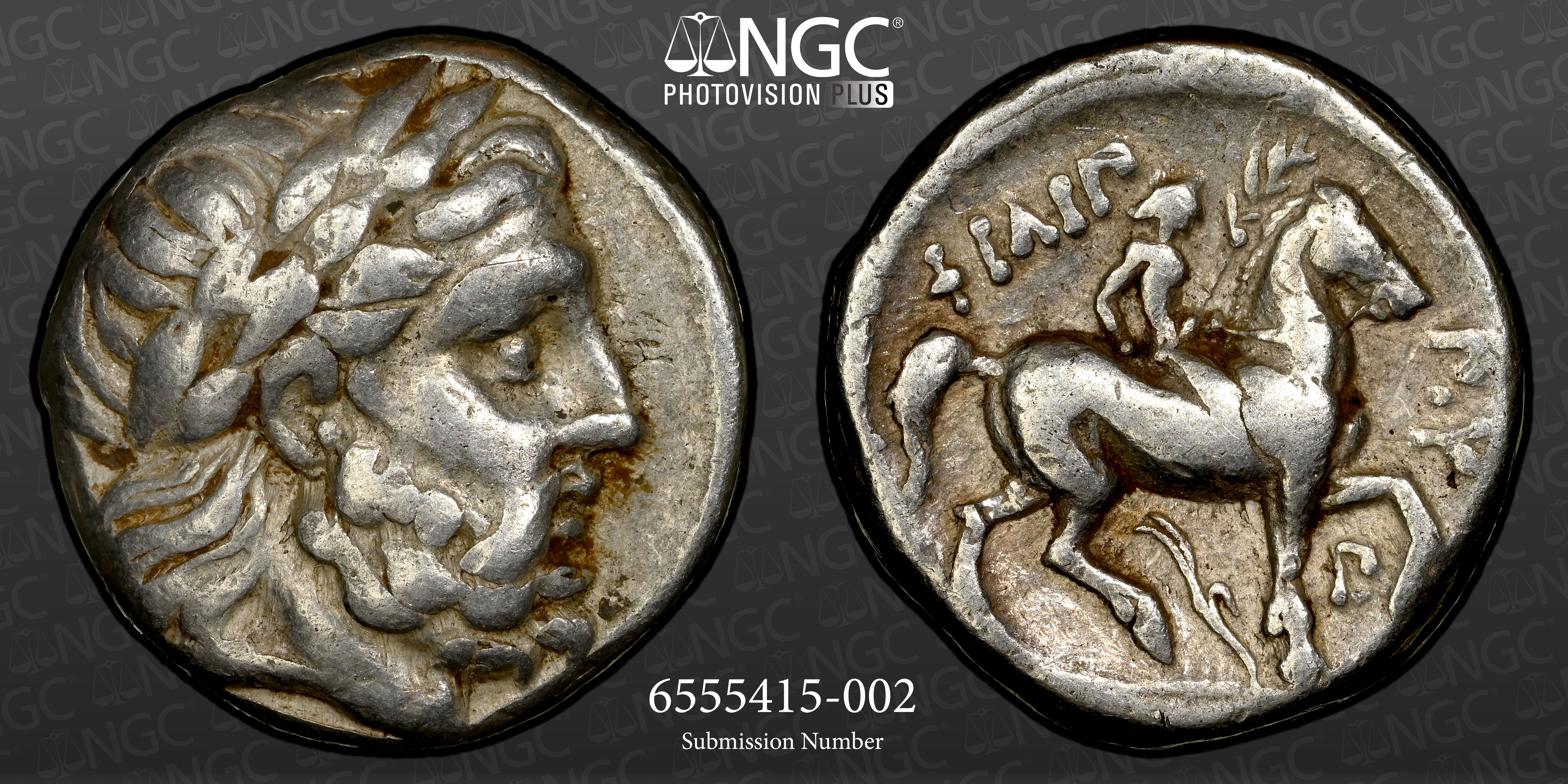 Philip II (359-336 BC). KINGS OF MACEDON. Tetradrachm. NGC CH F 5