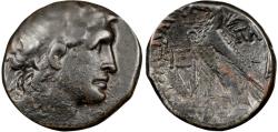 Ancient Coins - PTOLEMAIC EGYPT. Cleopatra VII Philopater NGC Fine (51-30 BC). BI Tetradrachm 24mm 14.3g Alexandria, dated Regnal Year 19 (34/33 BC).