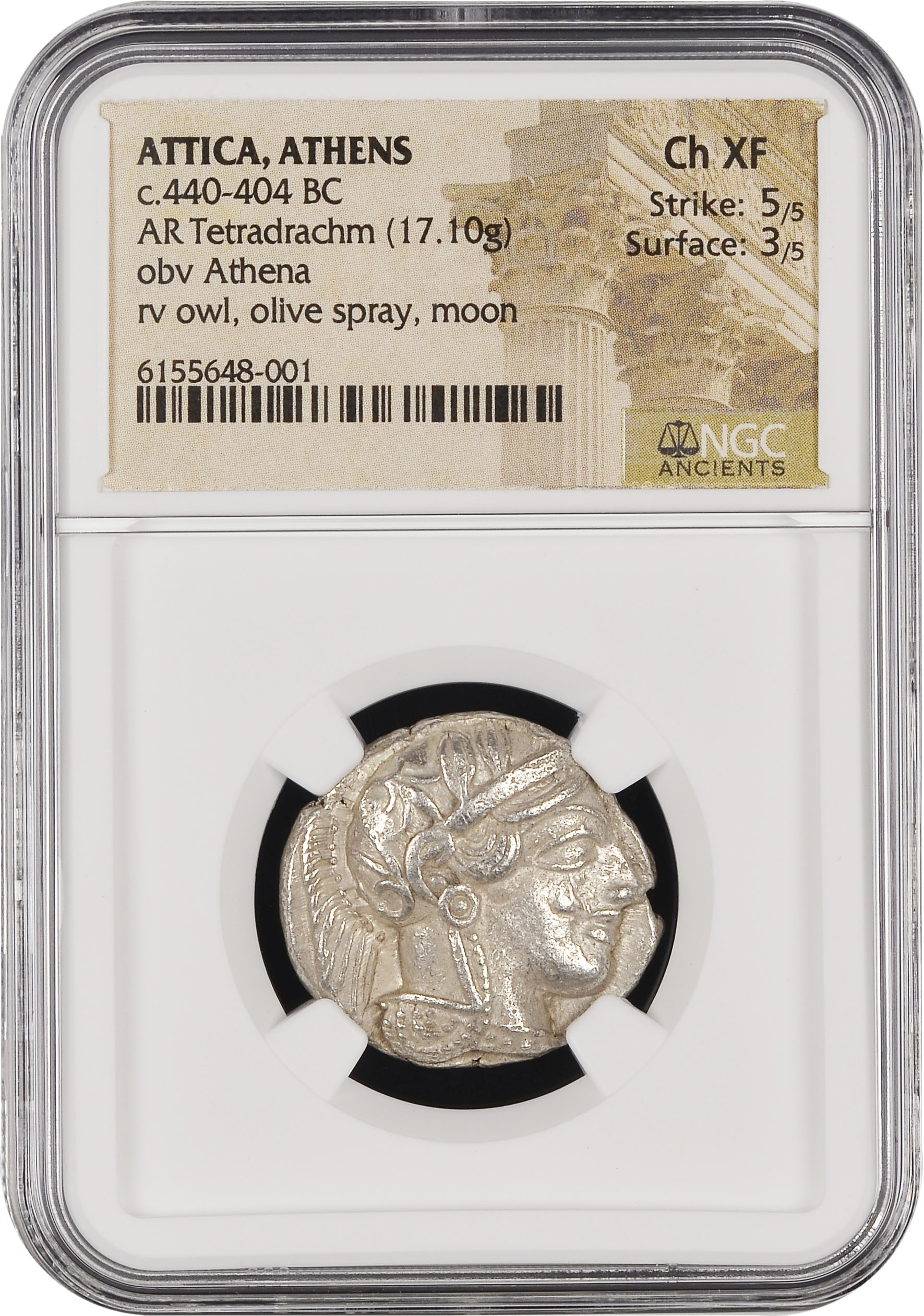 ATTICA. Athens. NGC XF 5/5 3/5 - 440-404 BC. AR tetradrachm (26mm