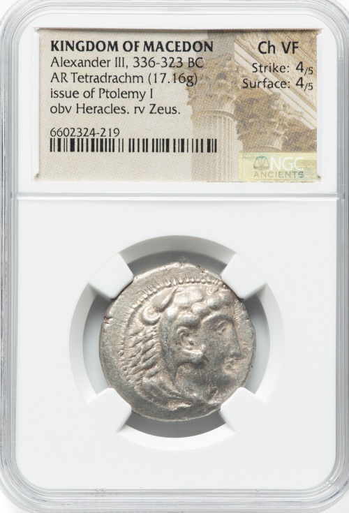 Alexander III the Great AR Tetradrachm NGC Choice VF 4/5 - 4/5