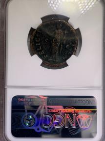 Vespasian. AD 69-79. Æ Dupondius NGC F - 26.5mm, 10.21 Rome mint ...