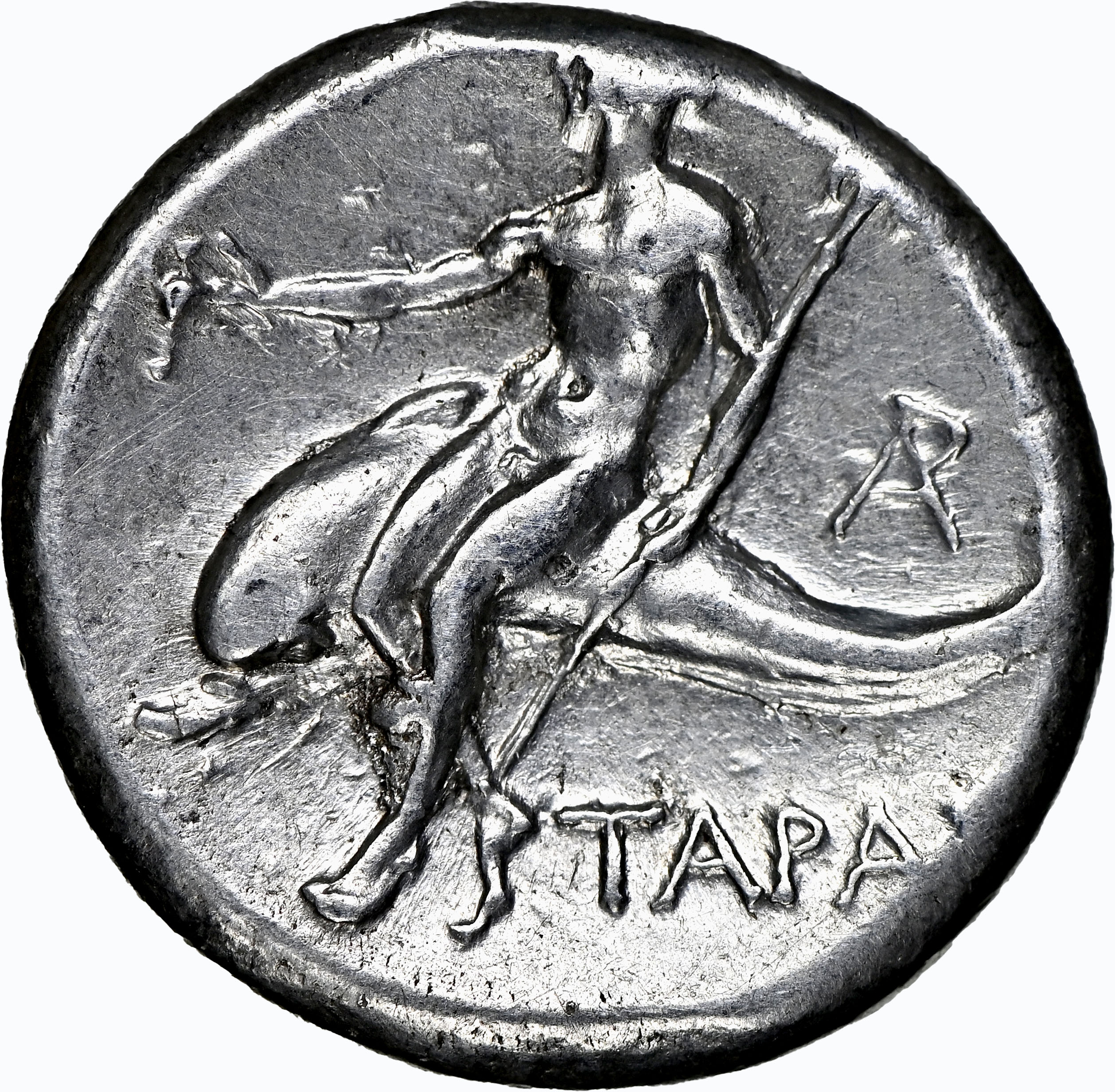 Calabria, Tarentum – NGC Ch XF 4/5 3/5 – SCARCE DIOSCURI