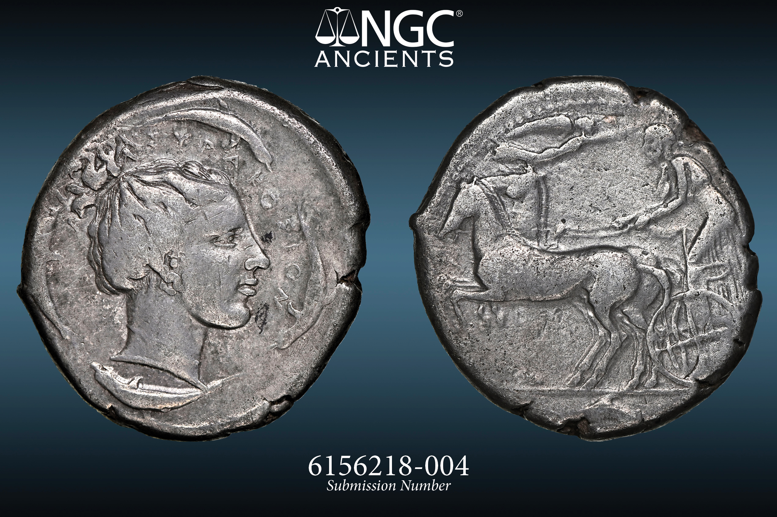 SICILY Syracuse 2nd Democracy - 466-405 BC Tetradrachm (Silver, 26