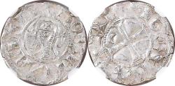 World Coins - CRUSADERS - Bohemond III - Prince of Antioch: NGC AU-58 - 1163-1201 A.D. - Silver Billon Denier 17mm (1.00 grams) Antioch mint, struck circa 1163-1201 A.D. Reference: MPS.69. Met.4