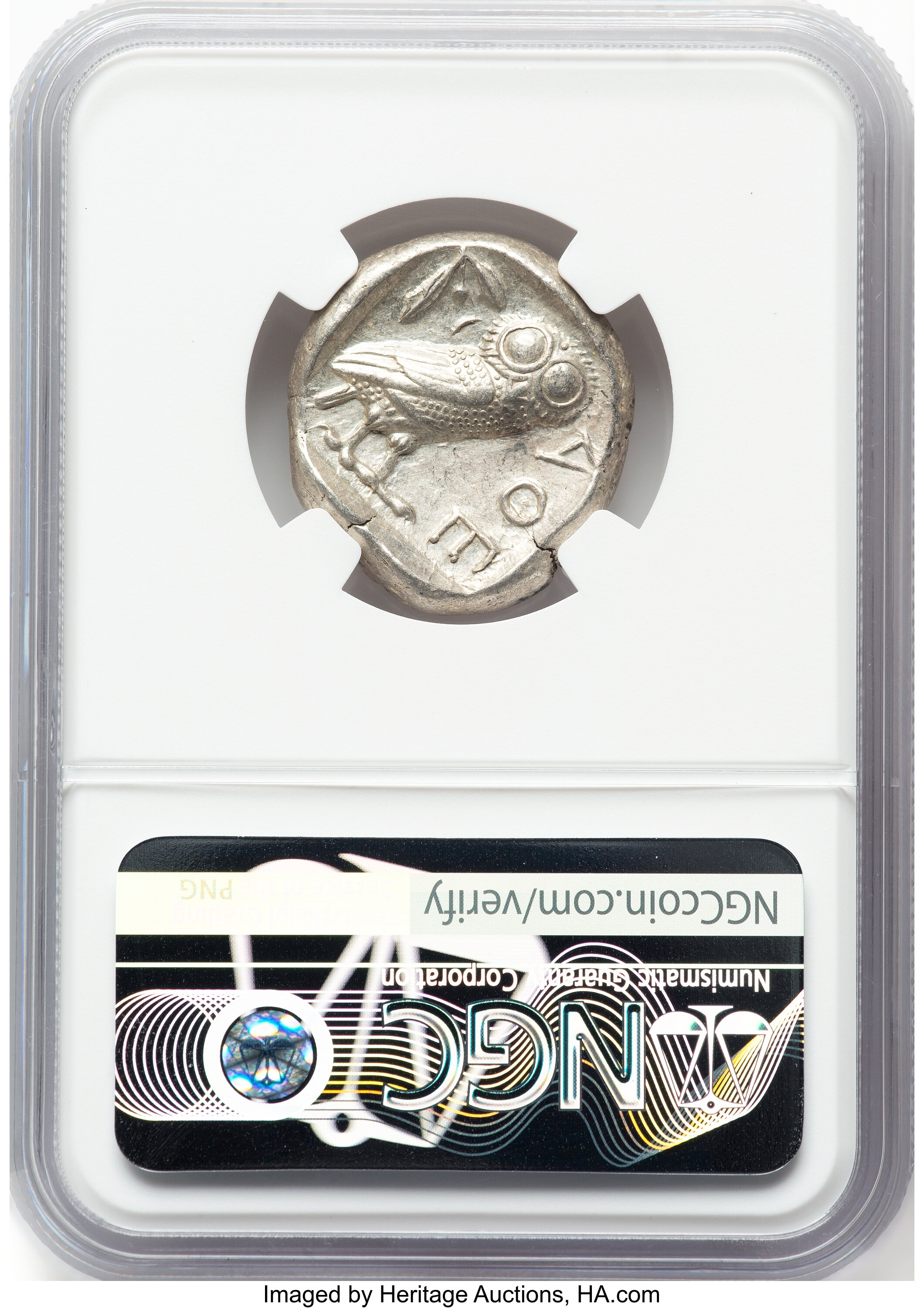 ATTICA. Athens NGC AU 5/5 4/5 “OWL” AR Tetradrachm 440-404 BC