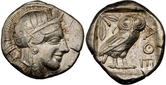 ATTICA Athens NGC XF 5/5 - 3/5 - RARE FULL CREST “OWL” - AR