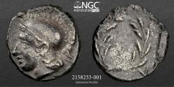 Ancient Coins - Aeolis, Elaea; 460-400 BC NGC 5/5 XF Diobol, 1.19g. SNG Aul-7679, SNG Cop-165