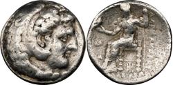 Ancient Coins - MACEDONIAN KINGDOM. Alexander III the Great (336-323 BC). AR tetradrachm (25mm, 17.00 gm, 11h). NGC VG 5/5 - 3/5. Late lifetime-early posthumous issue, Babylon, ca. 325-323 BC.
