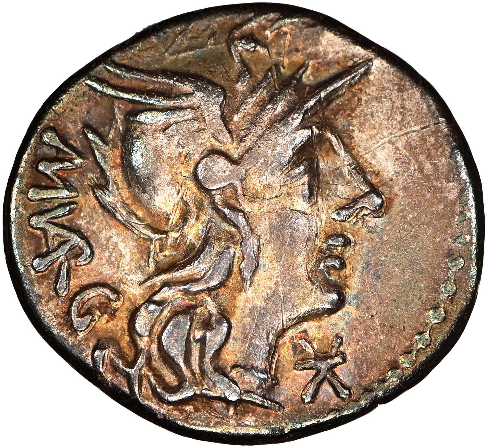 ROMAN REPUBLIC- Marcus Vargunteius – JUNIPER in QUADRIGA – NGC Ch