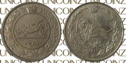 World Coins - Iran, Qajar, Mozaffar Aldin Shah, 50 Dinars, Coin Copper-Nickel, AH1319 (1901), 3g, 19mm