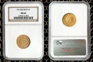 World Coins - Iran, Pahlavi, Two Pahlavi Coins Reza Shah, 900 Gold, SH1305 (1926), NGC MS62, Legend Type, Extremely Rare