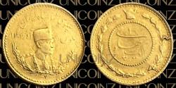 World Coins - Iran, Pahlavi, Reza Shah Era One Pahlavi Reza Shah, Small Bust Type Coin 900 Gold, SH1307 (1928), 1.92g, 18mm