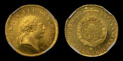 World Coins - GEORGE III, 1813 GOLD PROOF HALF GUINEA, PF 63 FINAL YEAR OF ISSUE, R5