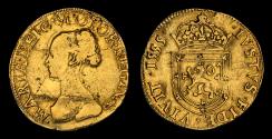 World Coins - SCOTLAND, MARY QUEEN OF SCOTS, 1555 GOLD THREE POUNDS, RARE PORTRAIT COIN