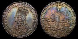 World Coins - CHARLES II, 1661 SILVER CORONATION MEDAL BY THOMAS RAWLINS