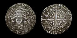World Coins - HENRY VI SILVER GROAT, RARE ANNULET/ ANNULET- TREFOIL MULE