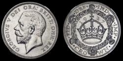World Coins - GREAT BRITAIN GEORGE V, 1927 PROOF CROWN, “CHRISTMAS ISSUE”, PF 64
