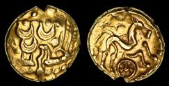 World Coins - CELTIC COINAGE, REGINI AND ATREBATES EARLY UNINSCRIBED GOLD STATER, 'REMIC QA TYPE'