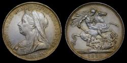 World Coins - VICTORIA 1900 SILVER CROWN LXIV