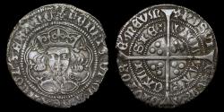 World Coins - HENRY VI SILVER GROAT, ROSETTE-MASCLE ISUE, CALAIS MINT