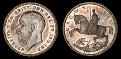 World Coins - GEORGE V, 1935 SILVER PROOF CROWN, STRUCK FOR THE SILVER JUBILEE, PF 63 CAMEO