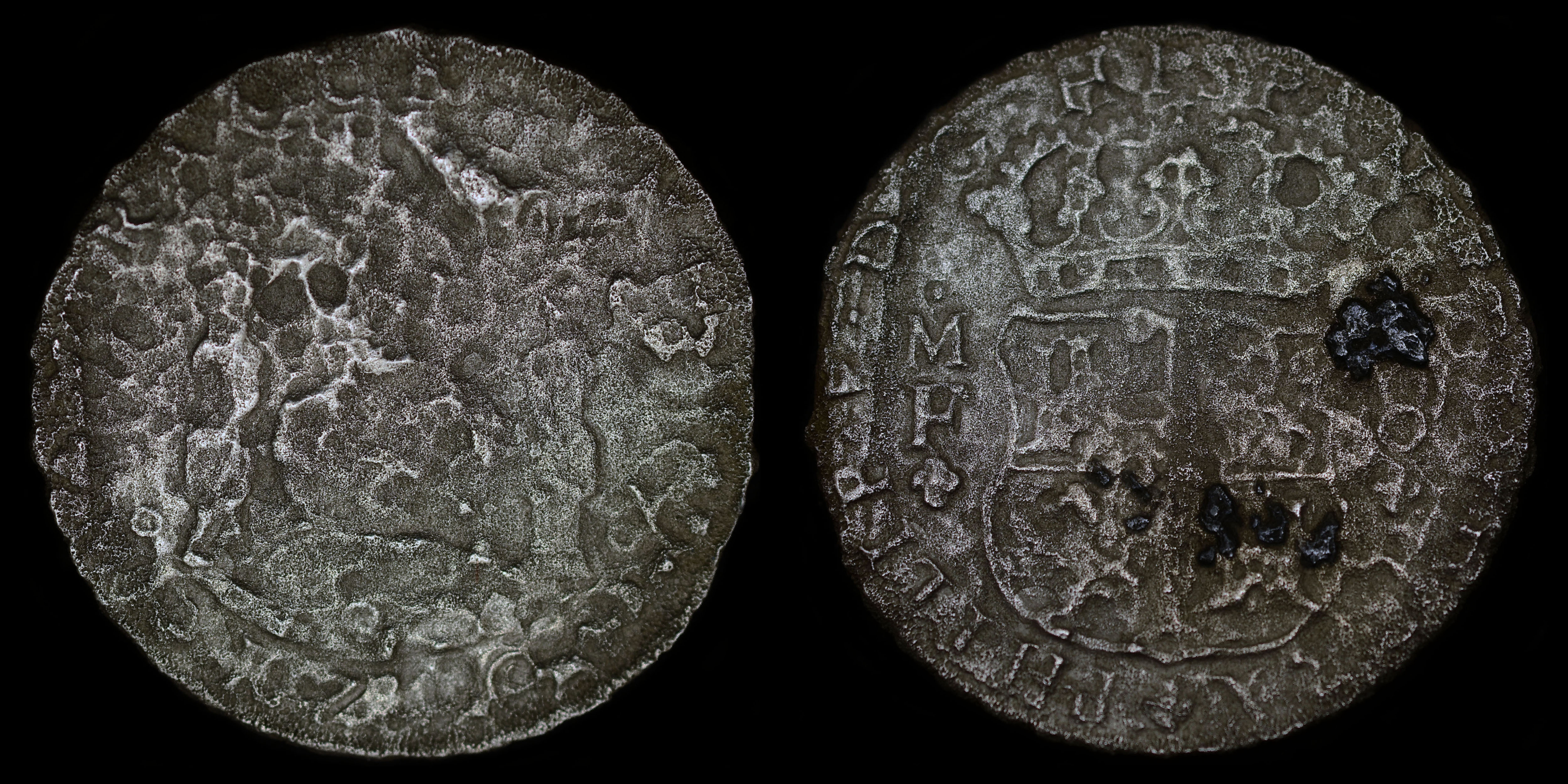 THE HOLLANDIA SHIPWRECK, 1740 8 REALES PILLAR DOLLAR, NGC