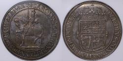 World Coins - SCOTLAND CHARLES I, BRIOT'S SIXTY SHILLINGS, MS61 (FINEST KNOWN)
