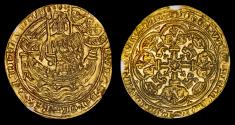 World Coins - EDWARD III, GOLD NOBLE, FOURTH COINAGE, PRE-TREATY PERIOD, SERIES G, MS 62