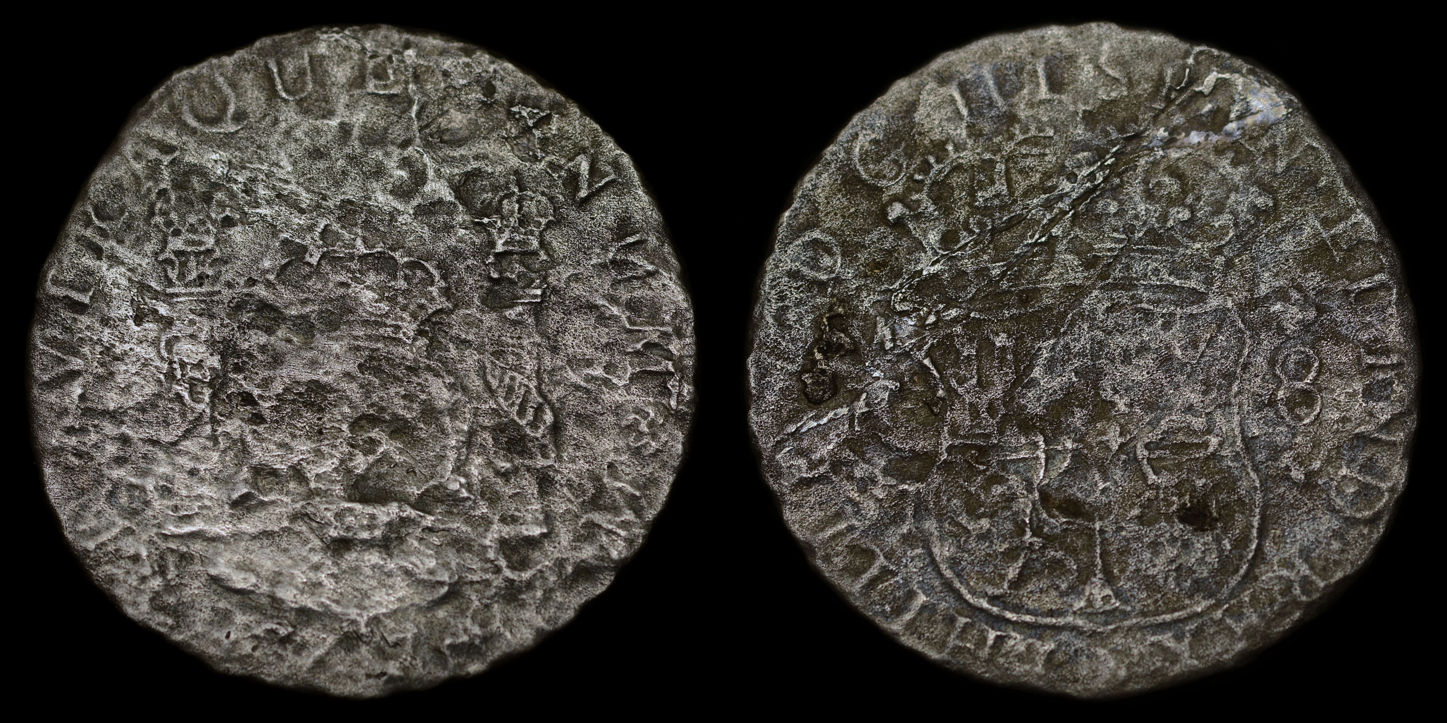 THE HOLLANDIA SHIPWRECK, 1738 8 REALES PILLAR DOLLAR, NGC SHIPWRECK