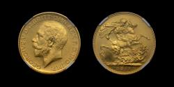 World Coins - GEORGE V, 1911 GOLD PROOF SOVEREIGN, CORONATION YEAR ISSUE, PF 64