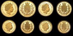 World Coins - ELIZABETH II, 2002 GOLD PROOF SET £5 - HALF SOVEREIGN NGC PF 70 -69