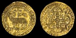 World Coins - BELGIUM, FLANDERS, LOUIS II OF MALE, GOLD MOUTON D' OR MS 64