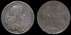 World Coins - CHARLES II SILVER CROWN, 1682 OVER 1