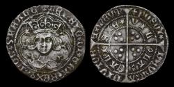 World Coins - HENRY VI SILVER GROAT, ROSETTE-MASCLE ISUE, CALAIS MINT