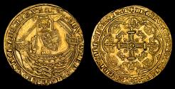 World Coins - EDWARD III, GOLD NOBLE, FOURTH COINAGE, TREATY PERIOD, SERIES B, MS 62