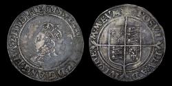 World Coins - ELIZABETH I, RARE FIRST ISSUE SILVER SHILLING