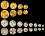 World Coins - GEORGE V, 1911 GOLD PROOF LONG SET, CORONATION YEAR ISSUE, NGC PF 66 - PF 64