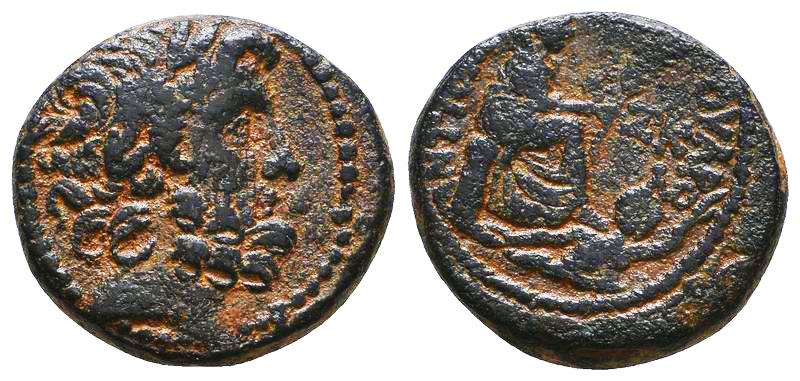 Seleucis And Pieria Antioch Pseudo Autonom Temp Augustus 27 Bc Ad 14 Æ Trichalkon