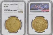 World Coins - 1817-Mo JJ 8 Esc Calico-1795 Mexico AU53 NGC