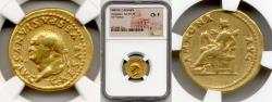 Ancient Coins - 69-79 AD Vespasian Gold Aureus NGC CH Fine