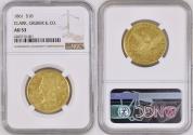 Us Coins - 1861 $10 Clark, Gruber & Co. AU53 NGC