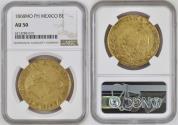 World Coins - 1868 Mexico Gold 8 Escudos AU50 NGC