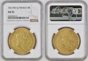 World Coins - 1821 Mexico Gold 8 Escudos AU55 NGC